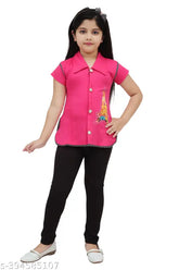 High-quality cotton blend baby girl's printed dress with short sleeves, perfect fit and easy washability. Indian casual wear frock for 5-6, 6-7, 7-8 years old