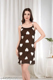 Trendy sleeveless printed net cami nightdress, women's sleepwear from India, lightweight and breathable for comfort