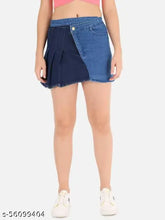 Denim colorblocked blue women's skirt from THE DRY STATE, size 30 (30/14/38), India origin