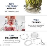 Airtight glass storage containers (750ml set of 2), featuring steel clamp lids and silicon seals. Ideal for dry fruit storage in the kitchen