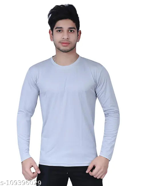 Striped long-sleeve polyester t-shirt by Tsk Enterprises for men, Made in India