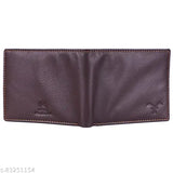 Brown genuine high-quality leather wallet with 2 compartments and RFID protection for men, top grain leather gift boxed