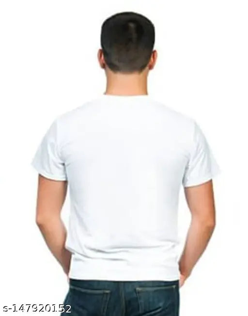 Polyester Malik t-shirt for men, short sleeves, printed design in multiple sizes, comfortable wear all seasons - Made in India