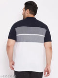 Wild West men's plus size cotton blend t-shirt, colorblocked design, short sleeves, India origin