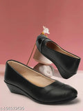 Synthetic Dutch heel Bellie, comfortable slip-on women's shoe in solid pattern, available in various sizes (IND-3 to IND-9), made by Nikunj Store