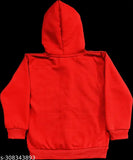 Printed cotton girls hoodie with zip and pockets, soft brushed inside, sizes 2-3 Years (L: 15in, W: 13in)