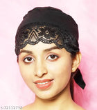 Cotton checked Muslim Women Hijab Cap Pack of 4, multidesign black underscarf for various purposes, origin India