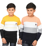 Woolen colorblocked sweater for kids, DIMSY COLLECTION's new winter design