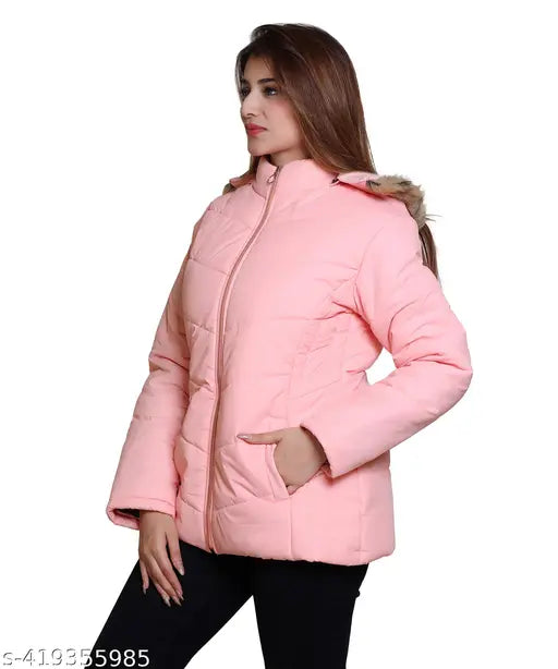 Nylon solid-colored Hiwadi girls' jacket, perfect for winter with long sleeves, available in L, XL, XXL