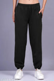 Black lavender women's wool jogger for winter - trendy elastic waistband design, comfortable and stylish