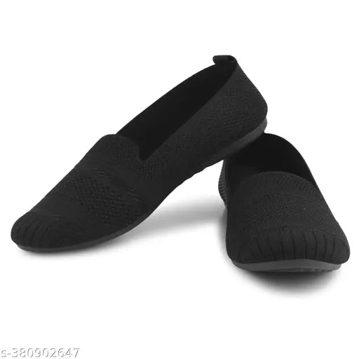 Synthetic memory foam women's ballet flats - stylish, comfortable dailywear, all seasons - embellished slip-on ballerinas