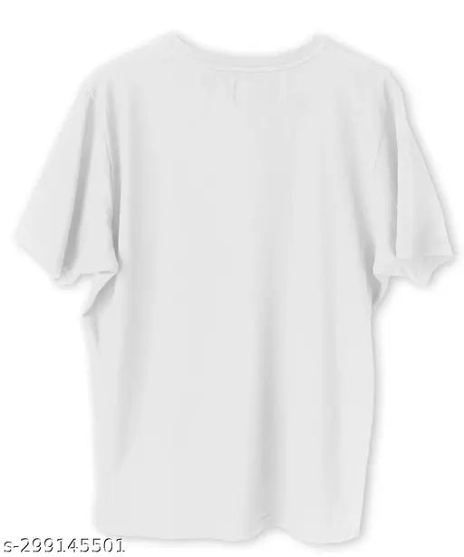 White Inosuke Printed Polyester Kids Casual T-Shirt with Short Sleeves
