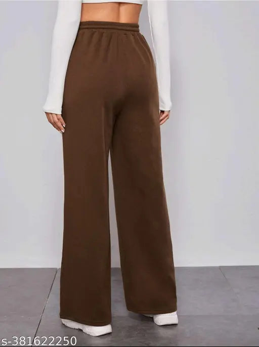 Solid cotton blend trousers for women & girls, casual and comfortable, available in sizes 28, 30, 32, 34 (IN)