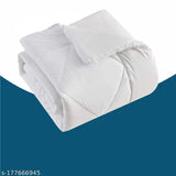 Microfiber white comforter, polyester single bed size 60"x90", India-made for cozy sleep