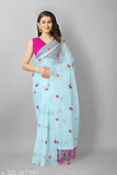 Fancy super net embroidery work saree in heavy banglory silk, intricate multi-thread design, ideal for parties or weddings