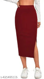 Polycotton women's maxi skirt with side slit hem, versatile for various occasions and seasons. Perfect for parties, travel, or daily wear, paired with accessories like necklaces, handbags, or hats. Available sizes: 26 (26/31/32), 28 (28/31/34), 30 (30/31/36), 32 (32/31/38), 34 (34/31/40), 36 (36/31/42). Made in India
