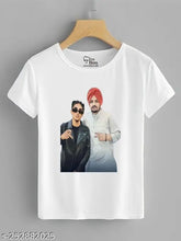 MC Stan Sidhu Moose Wala printed polyester t-shirt, short sleeves, Indian hip hop design