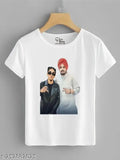 MC Stan Sidhu Moose Wala printed polyester t-shirt, short sleeves, Indian hip hop design