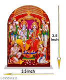 Multicolor acrylic Ram Parivar idol, ideal for car, home decor, office study table, and gifting - Lord Shree Ram statue for temple or home