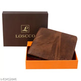 Faux leather men's wallet, two compartments, trendy fashion accessory, new luck design