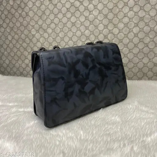 Stylish leather small sling bag, durable PU fabric, 2 compartments, self-design, free size (L15in x W3in x H8in) - fashionable accessory for casual or official wear