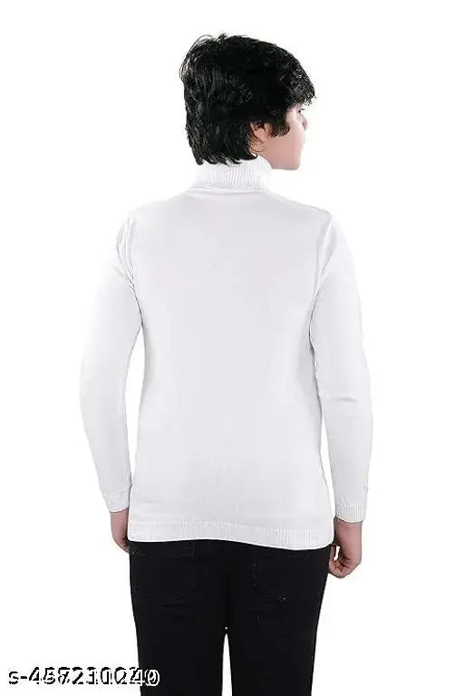 Woolen highneck combo for kids, black and white sweaters - keeps kids warm in winter wear, sizes 1-2 years to 15-16 years (India origin)