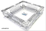 Transparent crystal tortoise square plate (4x4 inches), ideal for home decor and Vastu-compliant gifting