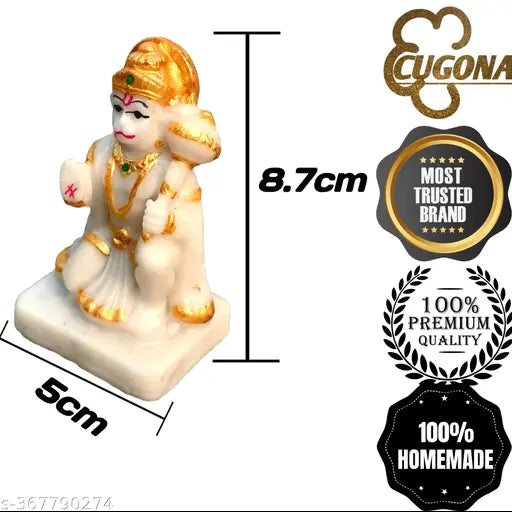 High-quality polyresin Hanuman Ji Blessing Idol, 3 inches, Indian temple decor or home decor