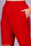 Solid color cotton pants, DEVPREET blend for regular, formal, and casual wear - 2 pieces, India origin