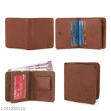Tan faux leather wallet, 2 compartments, modern design, perfect gift