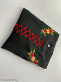 Black cotton long-sleeve checked dori aari, ideal for fashionable outfits, high-quality fabric from India