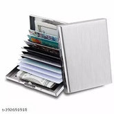 Super Black Metal Executive Steel ID/ATM card holder set, sleek and sturdy (India)