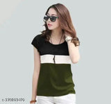 Cotton blend, fancy graceful women's t-shirts (pack of 2), versatile western top for professional occasions