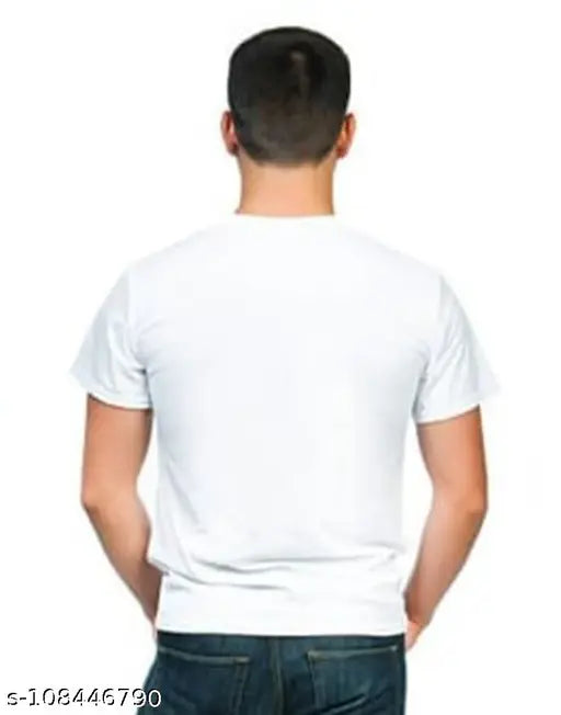 Printed polycotton short-sleeve t-shirt by Saini Shahab, made for all seasons in India