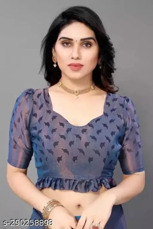 Chiffon Raksha Bandan Special Brasso Saree with Unstitched Chiffon Blouse, printed pattern, perfect for contemporary elegance