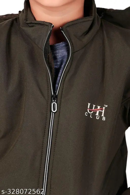 Red and navy blue Uh Club Kids jacket, high-quality polyester long sleeves