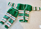 Woolen striped baby sweater set for boys, includes hat, pants & socks (2pcs), winter wear from India
