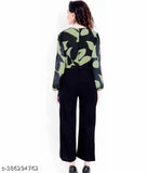 Indian Georgette jumpsuit, long sleeves, stylish solid
