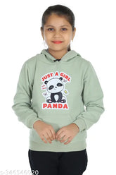 Printed polycotton hoodie for kids, cute winter wear with long sleeves and zipper. Girls fashion trend in various sizes (4-5 Years, 5-6 Years, etc.). Made in India