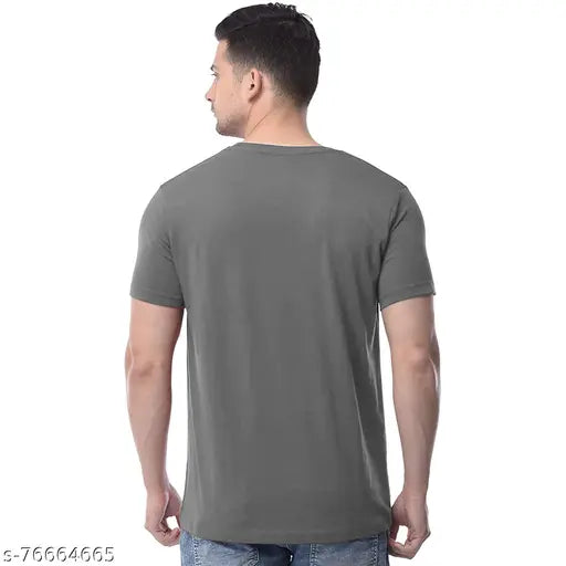 Stylish cotton men's short sleeve printed t-shirt, suitable for workouts or casual wear. Made in India