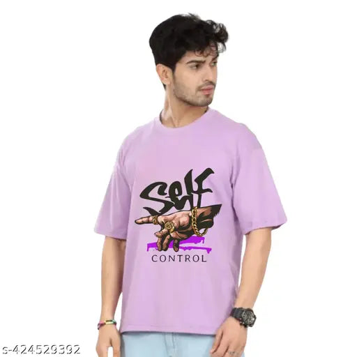 Four Brother oversized cotton blend T-shirt for man, printed pattern, round neck, short sleeves