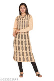 Woolen full sleeve self-design kurti, round neck, 100% wool for women - FASHSTORE