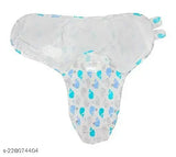 Multicolor ethnic motifs swaddler, adjustable infant blanket for newborns. Soft cotton for baby's comfort, ideal for mild winter. Design includes open wrap and leg pockets for easy use. Made in India