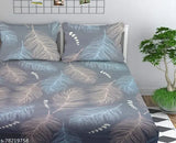 Light Grey 180 TC Supersoft Premium Cotton Elastic Fitted Bedsheets & Pillow Covers - Ideal for Summer, Breathable & Wrinkle Free