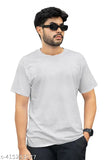 Pure cotton round neck half sleeve solid T-shirt, 100% combed cotton, perfect for casual or party wear