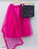 Velvet lehnga choli set with net dupatta, embellished and semi-stitched, India origin, for ages 5-12 years