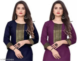 Solid cotton three-quarter sleeve shirt PREMVATI, Indian fashion in sizes S to XXXL