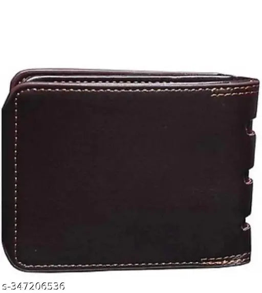 Genuine leather men's combo, solid canvas & leather, 2 compartments, free size (10cm x 11cm)