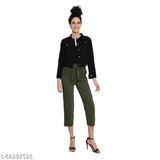 Indian denim twill jacket, solid pattern, three-quarter sleeves. Anaghakart presents an exclusive women's wardrobe essential