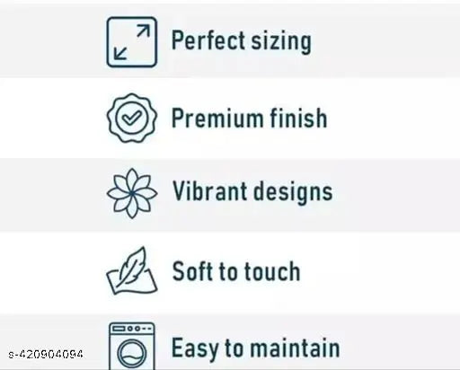 Trendy cotton, botanical-printed designer double bedsheet set with 2 pillow covers & filled cushion, frill design complete bedding pack of 1 (AC room suitable)
